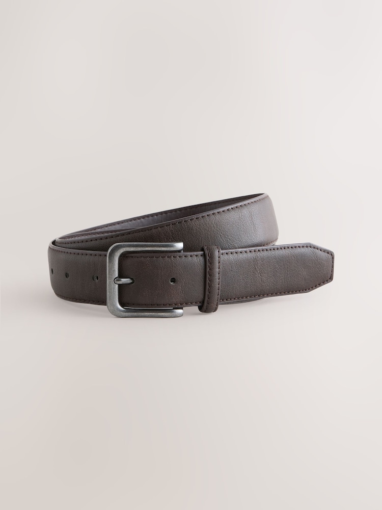 Navy Blue Straight Fit Belted Soft Touch Chino Trousers - Image 9 of 9 Navy Blue Straight Fit Belted Soft Touch Chino Trousers - Image 9 of 9