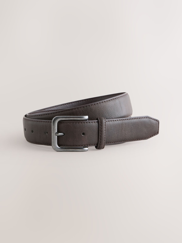 Navy Blue Slim Fit Belted Soft Touch Chino Trousers - Image 10 of 10