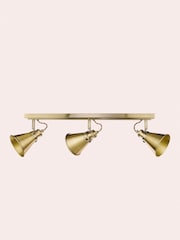 Laura Ashley Brass Rufus 3 Light Linear Pendant Bar Ceiling Light - Image 2 of 3