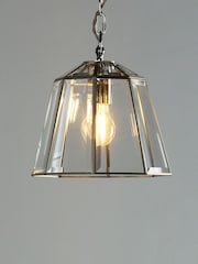 Laura Ashley Brass Clayton Glass Ceiling Light Pendant - Image 1 of 4
