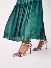 Silver Regular/Wide Fit Forever Comfort® Strappy Skinny Heel Sandals - Image 1 of 6
