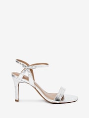 Silver Regular/Wide Fit Forever Comfort® Strappy Skinny Heel Sandals - Image 3 of 6