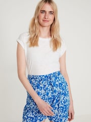 M&co Geblümte Shorts, Blau - Bild 1 von 5