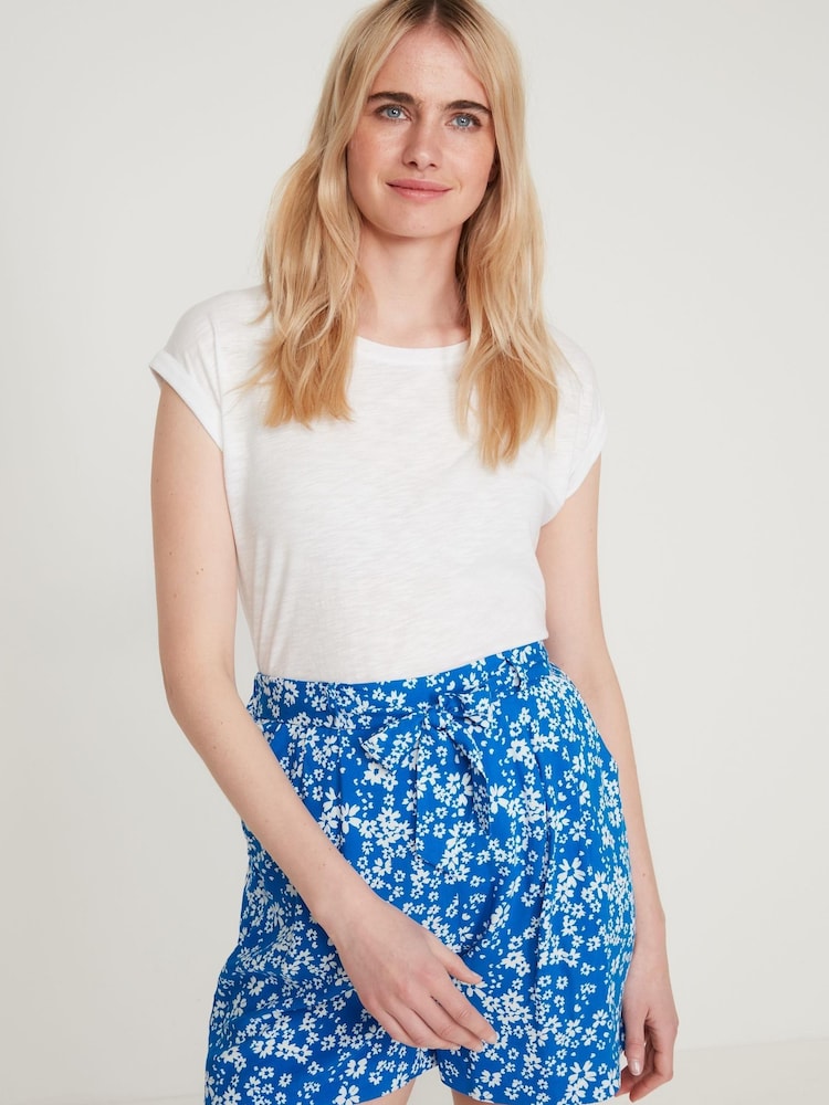 M&co Geblümte Shorts, Blau - Bild 1 von 5
