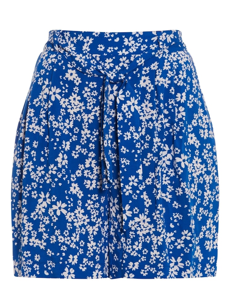 M&co Geblümte Shorts, Blau - Bild 5 von 5