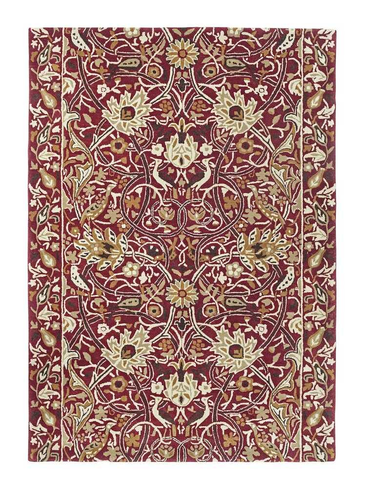 Morris & Co. Red Seaweed Rug - Image 1 of 4