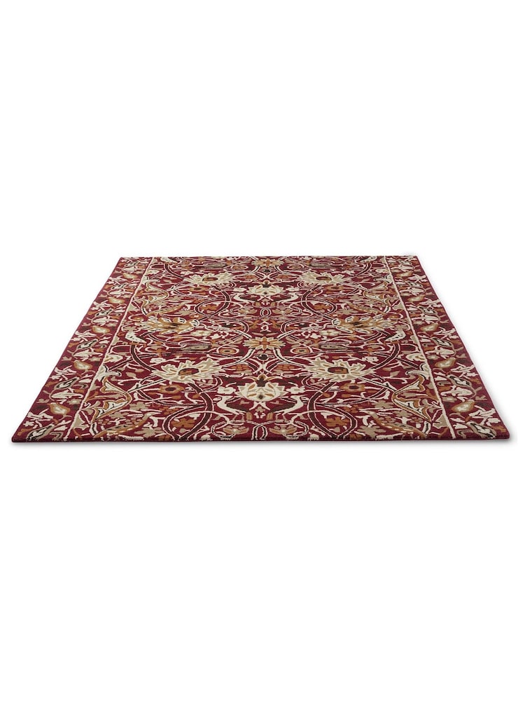 Morris & Co. Red Seaweed Rug - Image 4 of 4
