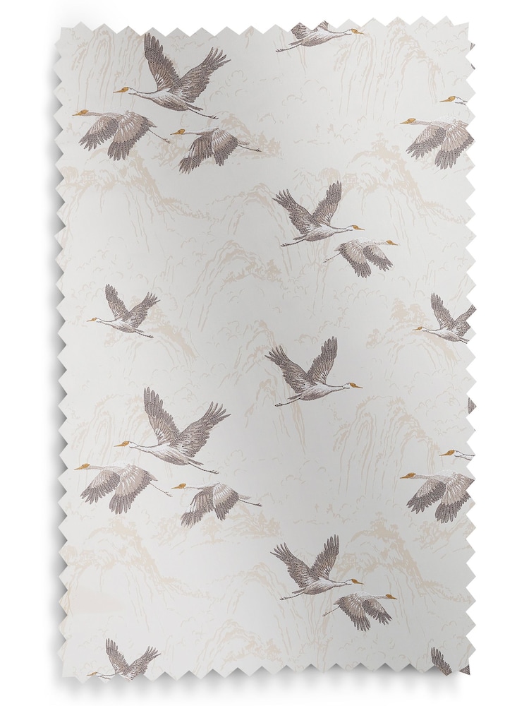 Laura Ashley Grey Animalia Embroidered Made To Measure Curtains - Image 6 of 6