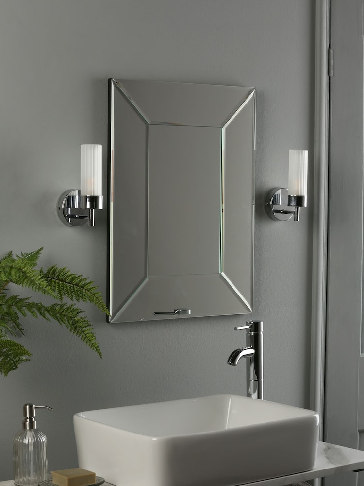 Laura Ashley Chrome Howard Bathroom Wall Light - Image 1 of 3