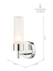 Laura Ashley Chrome Howard Bathroom Wall Light - Image 3 of 3