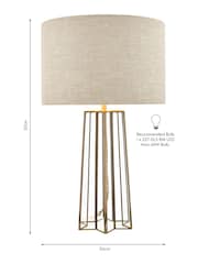 Laura Ashley Brass Star Table Lamp - Image 3 of 3