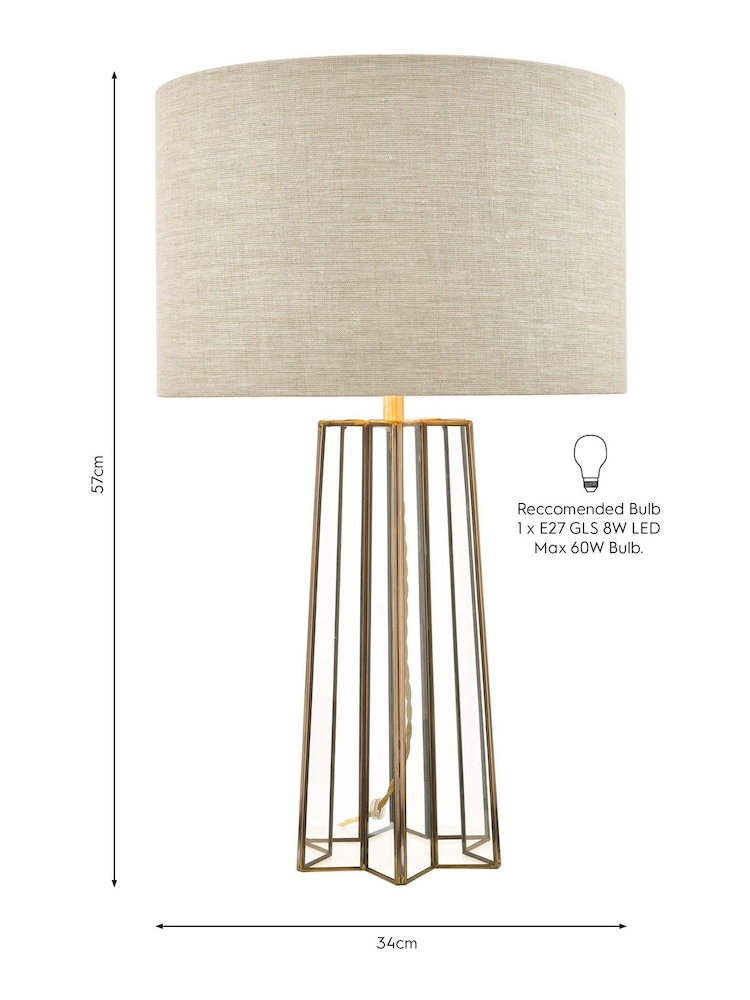Laura Ashley Brass Star Table Lamp - Image 3 of 3