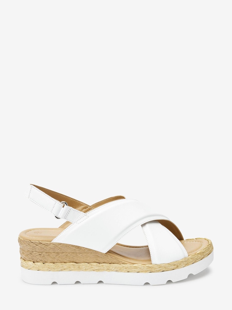 White Extra Wide Fit Forever Comfort® Sports Cross Over Wedges - Image 1 of 4
