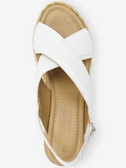 White Extra Wide Fit Forever Comfort® Sports Cross Over Wedges - Image 3 of 4
