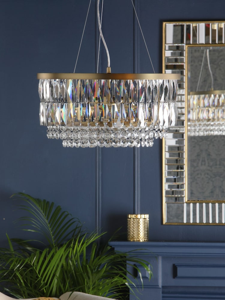 Laura Ashley Brass Rhosill 4 Light Ceiling Light - Image 2 of 5