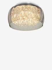 Smoke Grey Chelsea 3 Light Flush Ceiling Light - Image 3 of 7