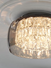 Smoke Grey Chelsea 3 Light Flush Ceiling Light - Image 5 of 7