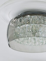 Smoke Grey Chelsea 3 Light Flush Ceiling Light - Image 6 of 7
