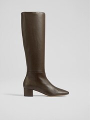 LK Bennett Brown Low Karen Kristen Boots - Image 1 of 4