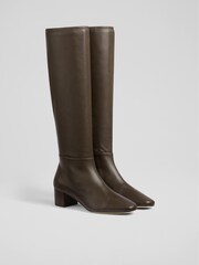 LK Bennett Brown Low Karen Kristen Boots - Image 2 of 4