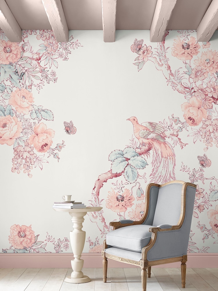Laura Ashley Pink Birtle 3M Mural - Image 1 of 4