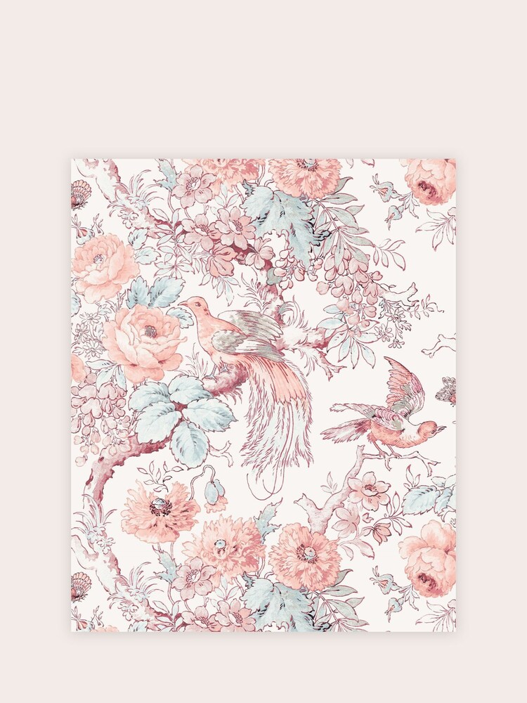 Laura Ashley Blush Pink Birtle 10M Wallpaper - Image 2 of 4