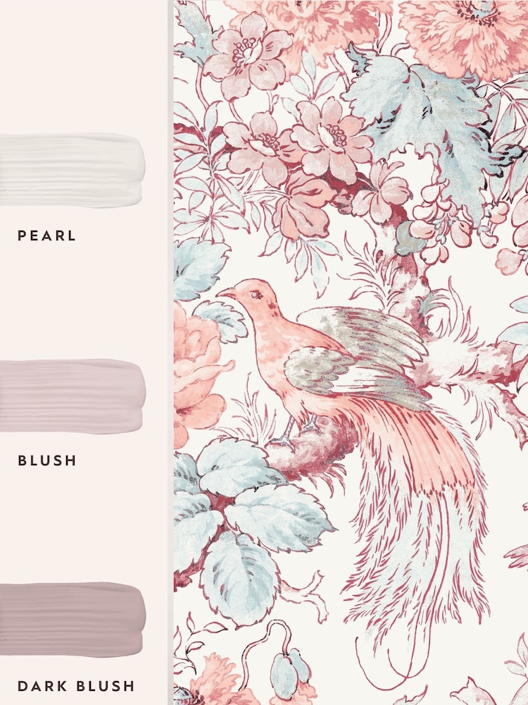 Laura Ashley Blush Pink Birtle 10M Wallpaper - Image 4 of 4