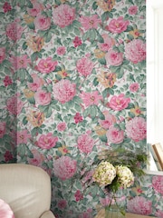 Laura Ashley Pink Aveline 10M Wallpaper - Image 1 of 4