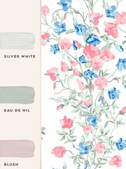 Laura Ashley Blush Pink Charlotte 10M Wallpaper - Image 4 of 4