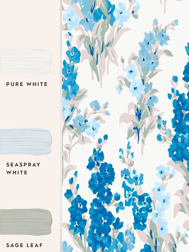 Laura Ashley Blue Stocks 10M Wallpaper - Image 4 of 4 Laura Ashley Blue Stocks 10M Wallpaper - Image 4 of 4