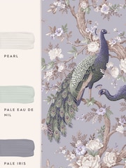 Laura Ashley Pale Iris Purple Belvedere 10M Wallpaper - Image 4 of 4