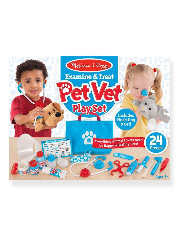 Melissa & Doug Multi Examine Treat Pet Vet Play Set - Image 1 of 12