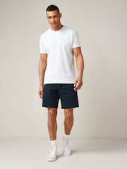 Navy Blue Relaxed Fit Stretch Chinos Shorts - Image 3 of 9