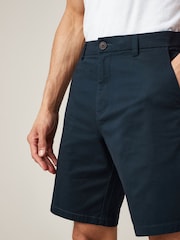 Navy Blue Relaxed Fit Stretch Chinos Shorts - Image 4 of 9