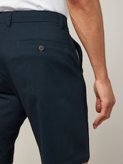 Navy Blue Relaxed Fit Stretch Chinos Shorts - Image 5 of 9
