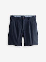 Navy Blue Relaxed Fit Stretch Chinos Shorts - Image 6 of 9