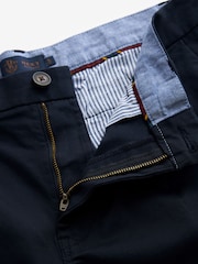 Navy Blue Relaxed Fit Stretch Chinos Shorts - Image 7 of 9