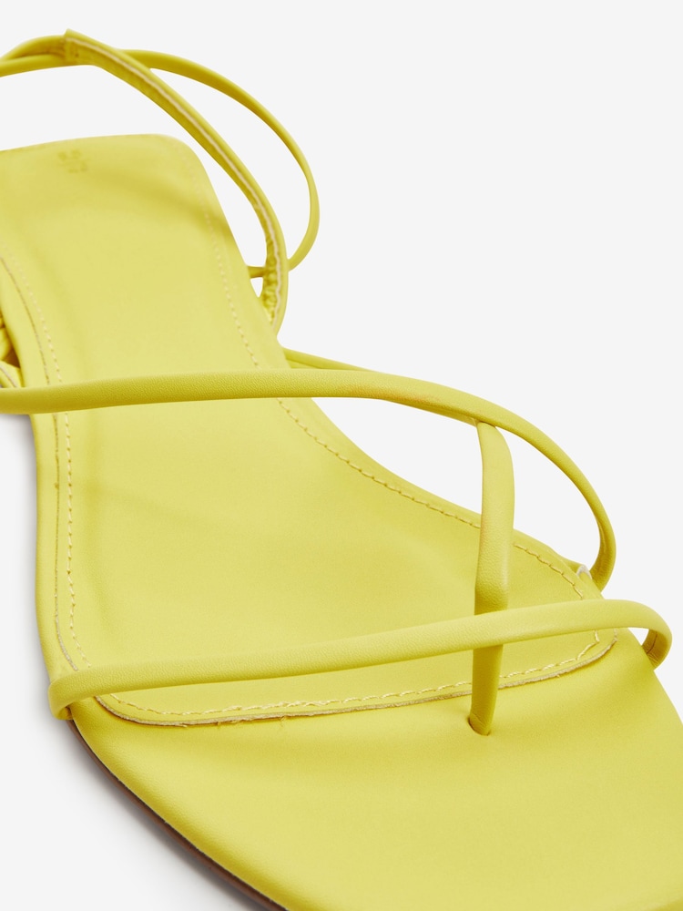 Lime Green Strappy Elevated Sandals - Image 3 of 3