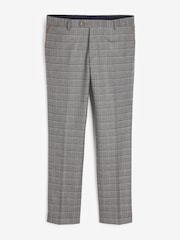 Grey Slim Fit Check Suit: Trousers - Image 1 of 3