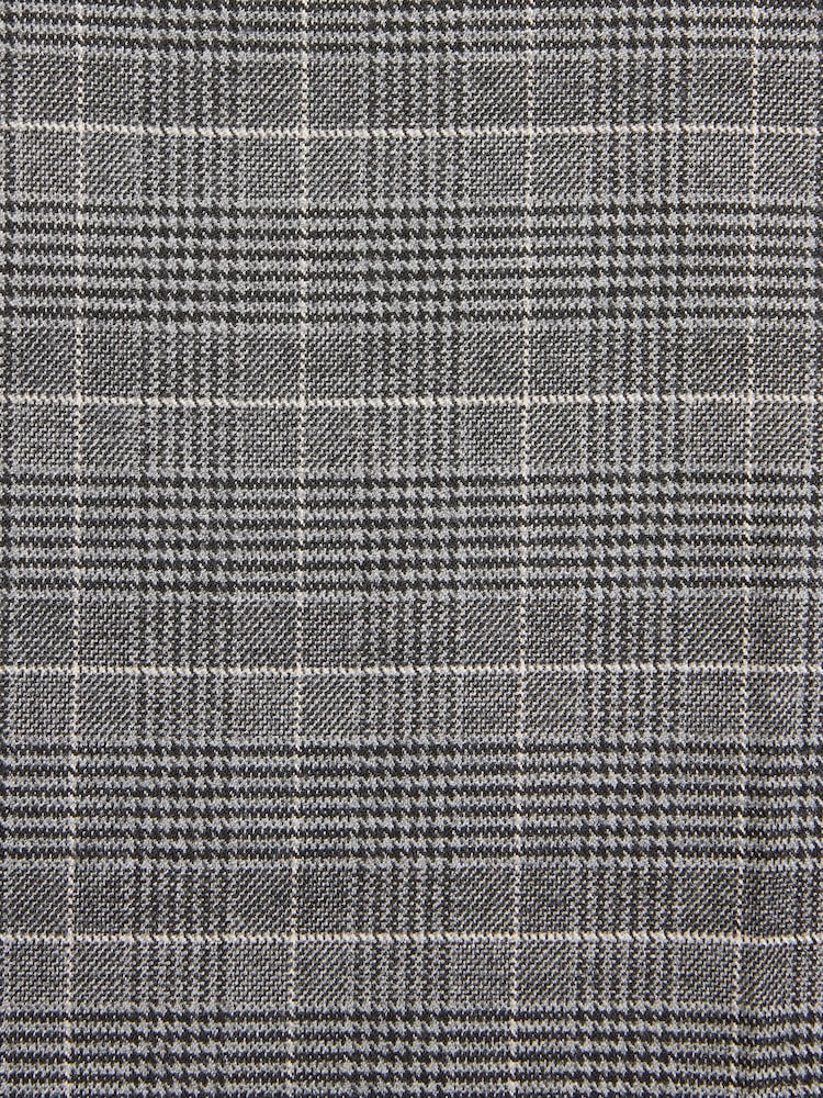 Grey Slim Fit Check Suit: Trousers - Image 2 of 3