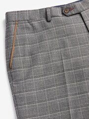 Grey Slim Fit Check Suit: Trousers - Image 3 of 3