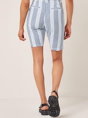 Streifen, Marineblau/Weiß - Knielange Chinoshorts - Bild 2 von 6