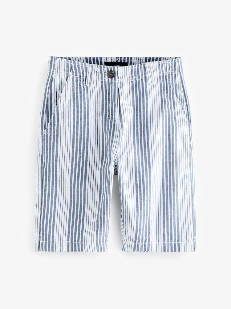 Streifen, Marineblau/Weiß - Knielange Chinoshorts - Bild 6 von 6
