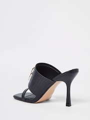 River Island Black Mega Brande Sandals - Image 3 of 4