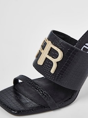 River Island Black Mega Brande Sandals - Image 4 of 4