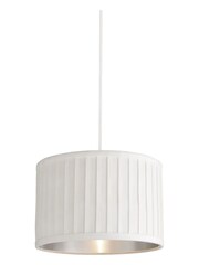 Searchlight Ivory Lottie Pleated Velvet With Silver Inner Shade - Image 2 of 3