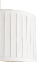 Searchlight Ivory Lottie Pleated Velvet With Silver Inner Shade - Image 3 of 3