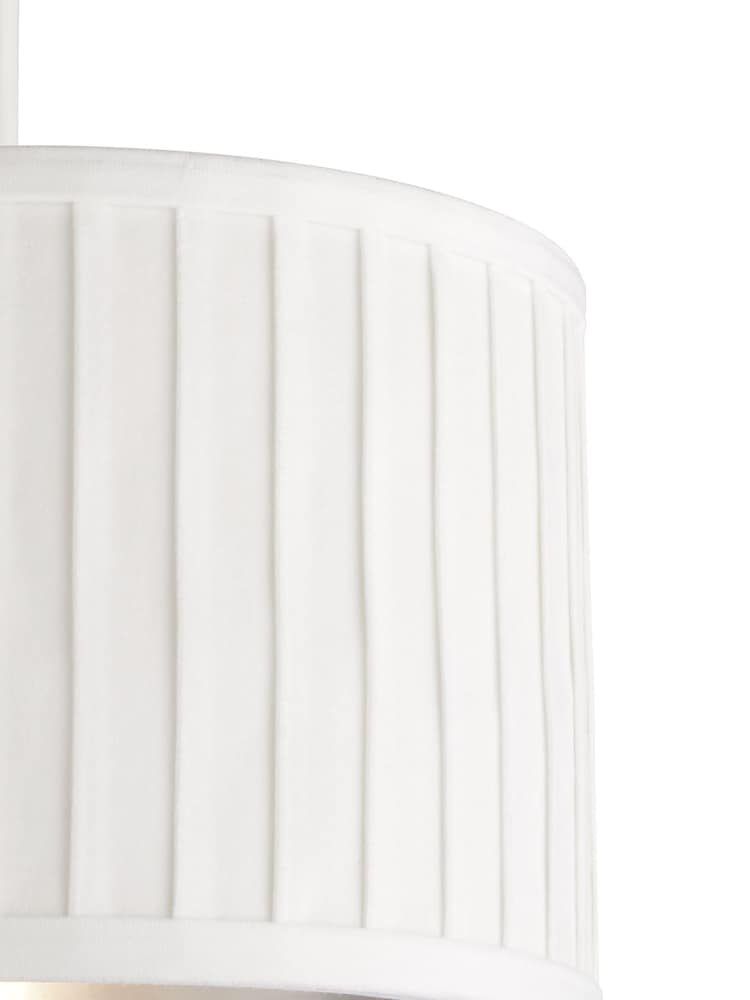 Searchlight Ivory Lottie Pleated Velvet With Silver Inner Shade - Image 3 of 3