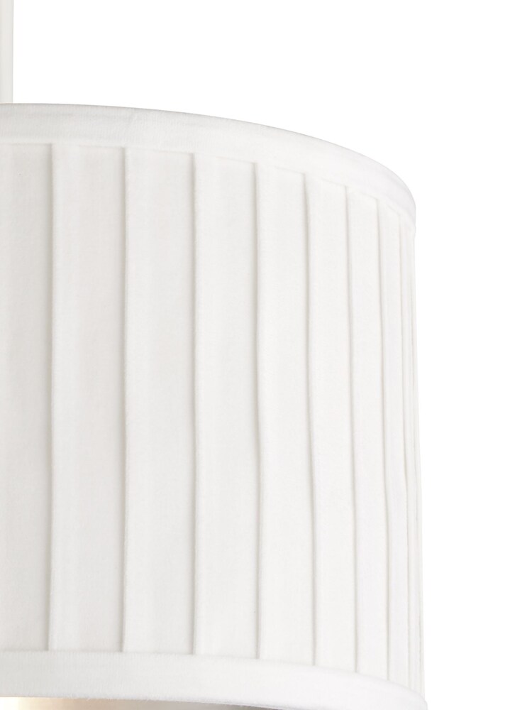 Searchlight Ivory Lottie Pleated Velvet With Silver Inner Shade - Image 3 of 3 Searchlight Ivory Lottie Pleated Velvet With Silver Inner Shade - Image 3 of 3