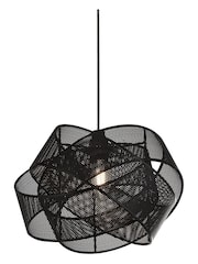 Searchlight Micah Black Twisted Band Shade - Image 2 of 3